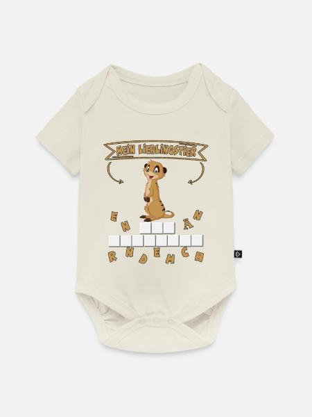 Mein Lieblingstier - Erdmännchen - Baby Premium Kurzarmbody - Naturweiß