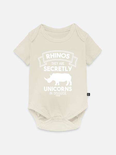 Rhino - Baby Premium Kurzarmbody - Naturweiß