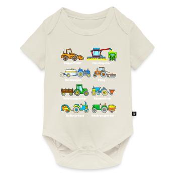 Beliebte Traktoren und Landmaschinen - Baby Premium Kurzarmbody - Naturweiß - Vorne