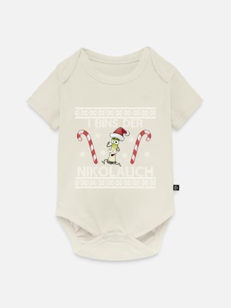 Lustiger Nikolauch – perfekt für Weihnachten - Baby Premium Kurzarmbody - Naturweiß