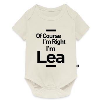 Lea Personalized Name Birthday Gift - Baby Premium short-sleeve bodysuit - off white - Front