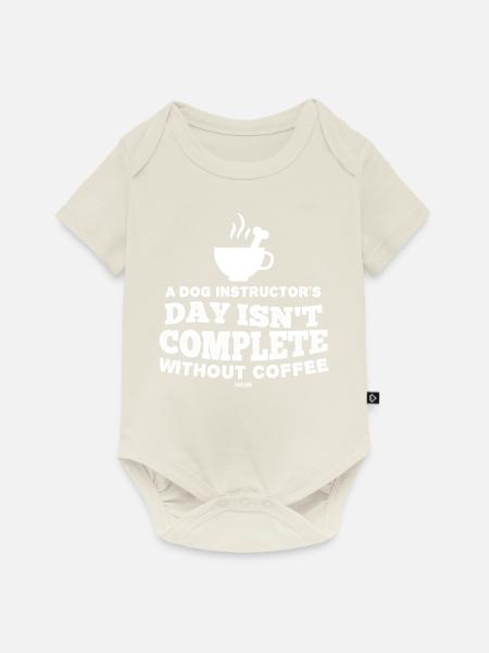 Hundeschule Kaffee - Baby Premium Kurzarmbody - Naturweiß