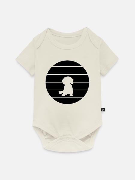 Dackel Dachshund Teckel - Baby Premium Kurzarmbody - Naturweiß