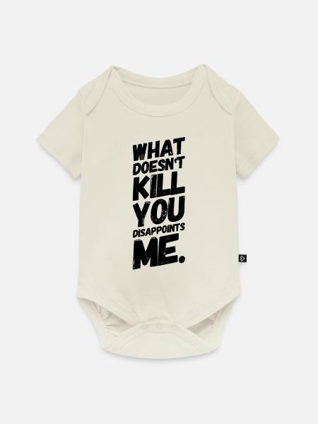 Freche Sprüche Witz Schwarzer Humor II - Baby Premium Kurzarmbody - Naturweiß