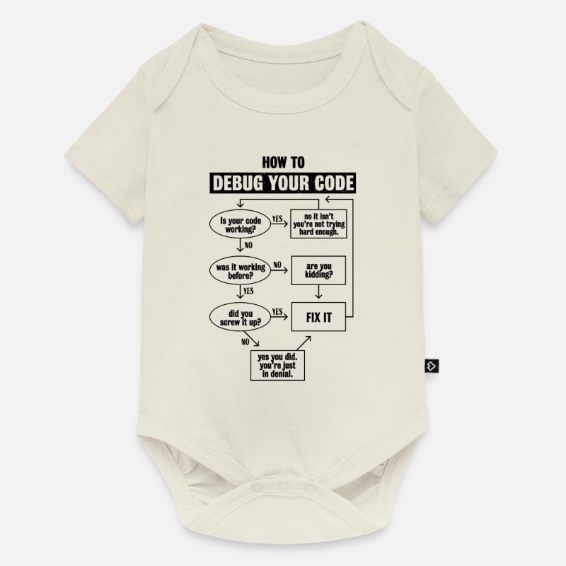 Programming Code Coding Funny Debug Gift - Baby Premium short-sleeve bodysuit - off white