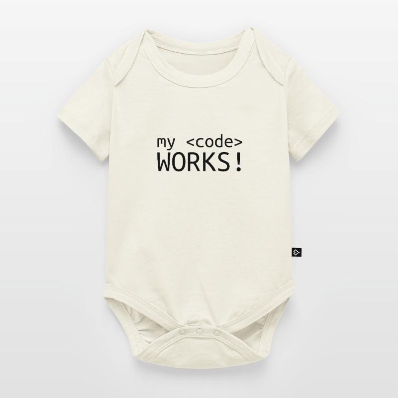 My code does programming computer science Baby Premium short-sleeve bodysuit