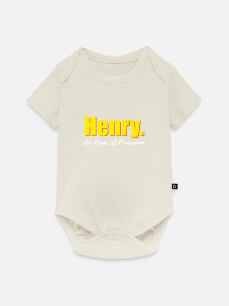 Henry - Baby Premium Kurzarmbody - Naturweiß