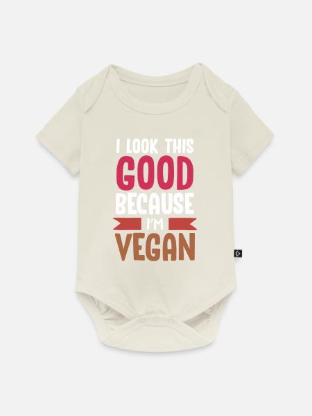 Vegan Veganer - Baby Premium Kurzarmbody - Naturweiß