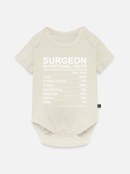 Surgeon Nutritional Facts - Baby Premium Kurzarmbody - Naturweiß
