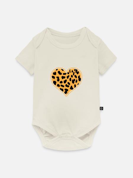 Leopard Endes - Baby Premium Kurzarmbody - Naturweiß