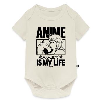 Pet Cat Manga Anime - Baby Premium short-sleeve bodysuit - off white - Front