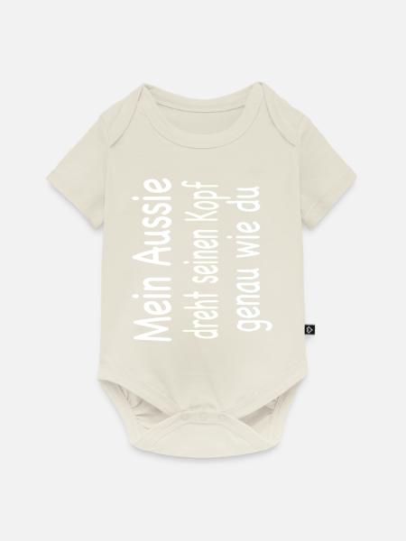 Australian Shepherd - Aussie - Baby Premium Kurzarmbody - Naturweiß