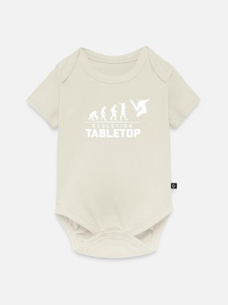 EVOLUTION OF TABLETOP - Baby Premium Kurzarmbody - Naturweiß