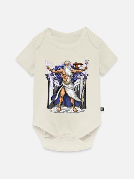 Griechischer Gott Zeus - Baby Premium Kurzarmbody - Naturweiß