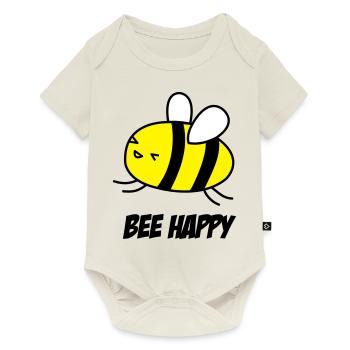 bee happy - Body à manches courtes Premium Bébé - blanc cassé - Devant