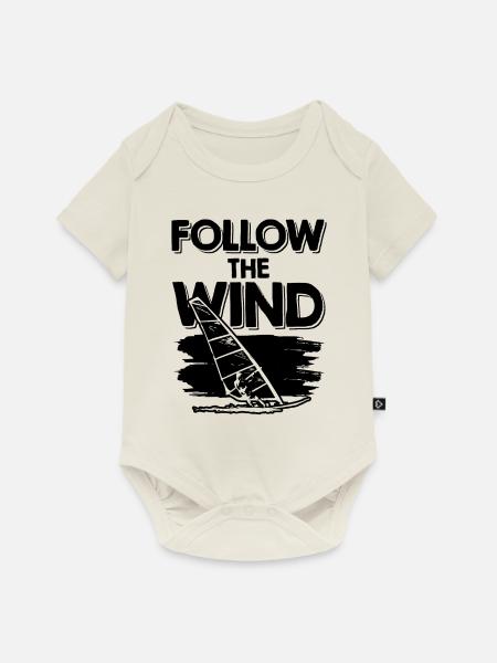 Windsurfing windsurfer - Baby Premium Kurzarmbody - Naturweiß