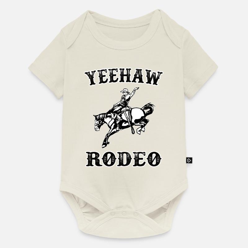 Rodeo - Body à manches courtes Premium Bébé - blanc cassé
