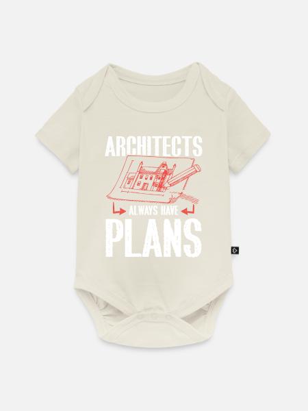 archtitekt planung - Baby Premium Kurzarmbody - Naturweiß