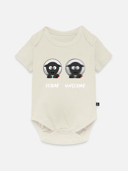 lustiges schaf unschaf T-Shirt - Baby Premium Kurzarmbody - Naturweiß