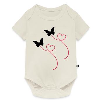 butterflies - Baby Premium short-sleeve bodysuit - off white - Front