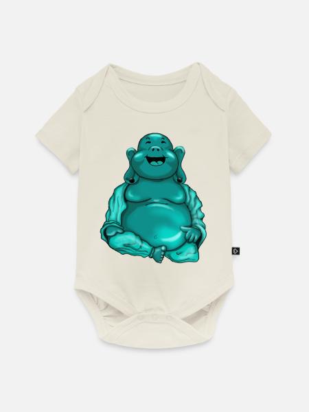 Buddha - Baby Premium Kurzarmbody - Naturweiß