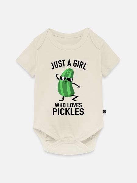 Just A Girl Who Loves Pickles - Baby Premium Kurzarmbody - Naturweiß