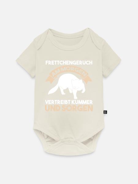 Frettchen - Baby Premium Kurzarmbody - Naturweiß