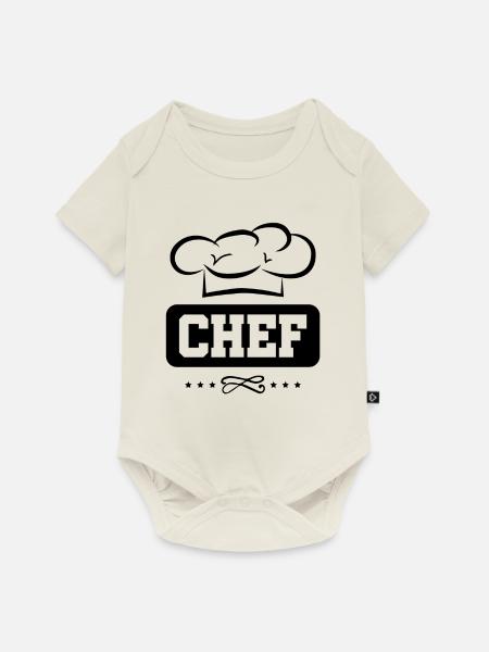 chef koch - Premium kortærmet baby-body  - råhvid