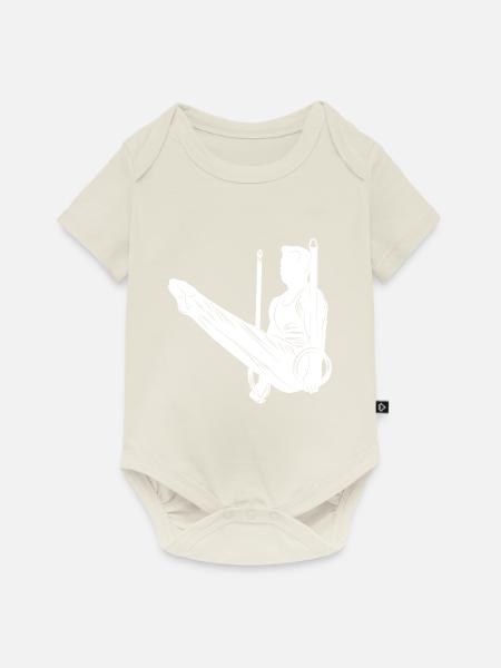 Gymnastics Silhouette - Baby Premium Kurzarmbody - Naturweiß