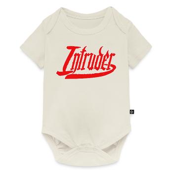 intrus hacker intrus clan sticker ordinateur - Body à manches courtes Premium Bébé - blanc cassé - Devant