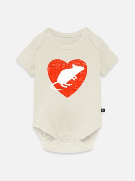 Heart For Mouses - Baby Premium Kurzarmbody - Naturweiß