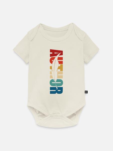 Writing Retro Novel Writer & - Baby Premium Kurzarmbody - Naturweiß