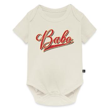 babo baba chef boss king bruder gamer best bester - Baby Premium Kurzarmbody - Naturweiß - Vorne