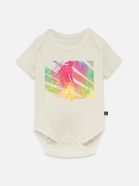 Feld Hockey - Baby Premium Kurzarmbody - Naturweiß