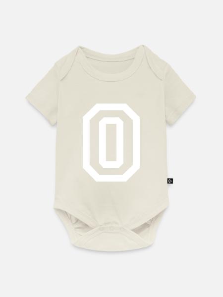Buchstabe O - Baby Premium Kurzarmbody - Naturweiß