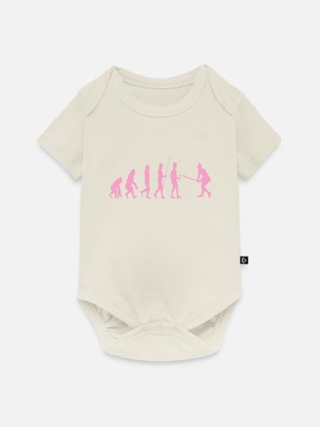 Feldhockey Evolution - Baby Premium Kurzarmbody - Naturweiß