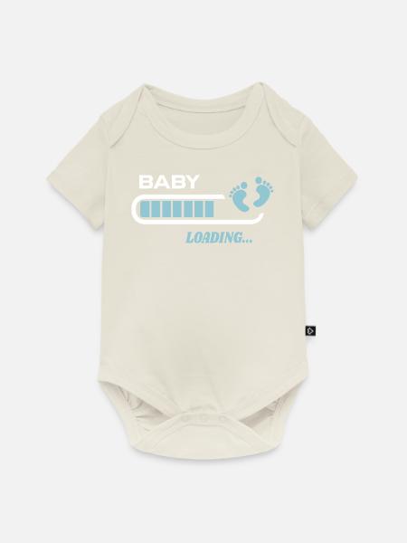 Baby wird heruntergeladen Geburtsgeschenk - Baby Premium Kurzarmbody - Naturweiß