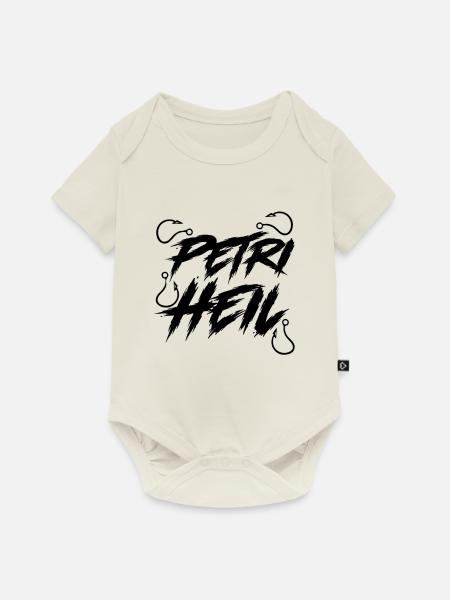 Petri Heil Fischen - Baby Premium Kurzarmbody - Naturweiß