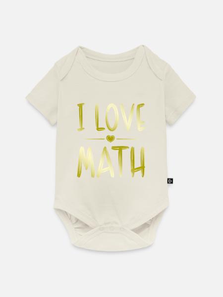 Ich liebe Mathe - Baby Premium Kurzarmbody - Naturweiß