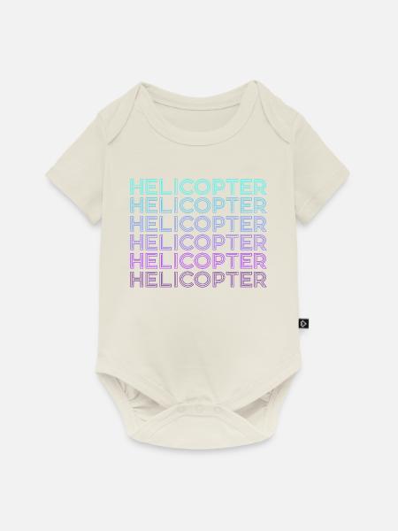 Hubschrauberpilot Luftfahrt Retro - Baby Premium Kurzarmbody - Naturweiß