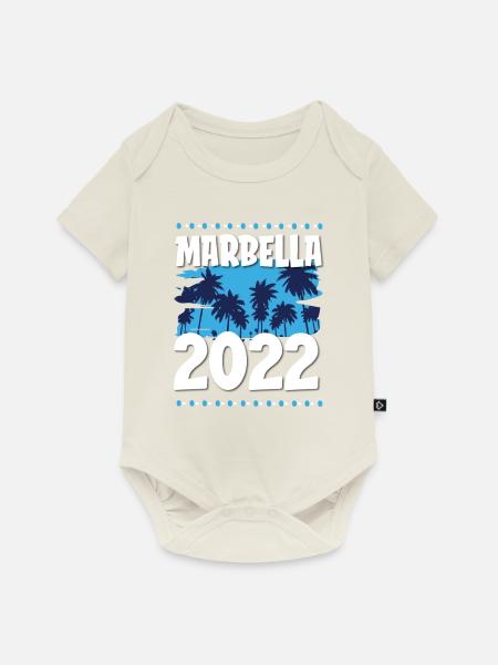 Marbella 2022 - Baby Premium Kurzarmbody - Naturweiß