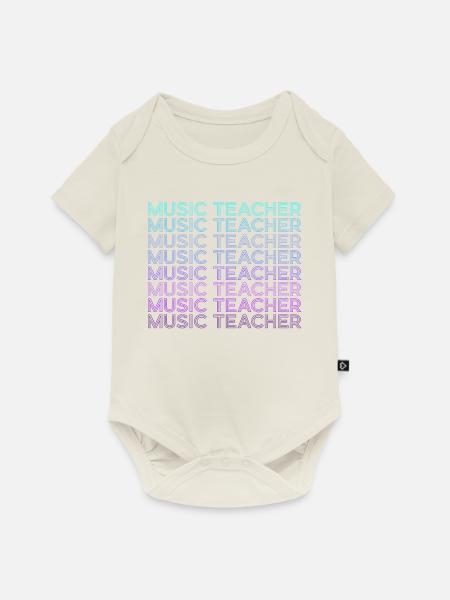 Musiklehrer Retro - Baby Premium Kurzarmbody - Naturweiß