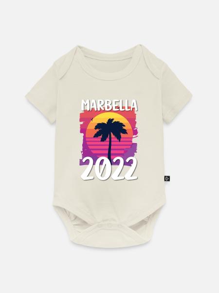 Marbella 2022 - Baby Premium Kurzarmbody - Naturweiß