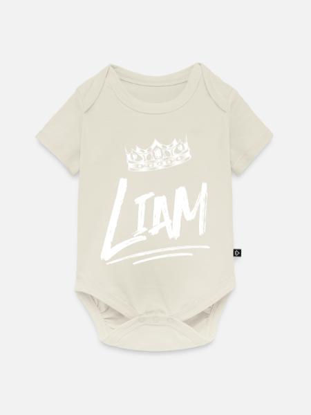 Liam - Baby Premium Kurzarmbody - Naturweiß