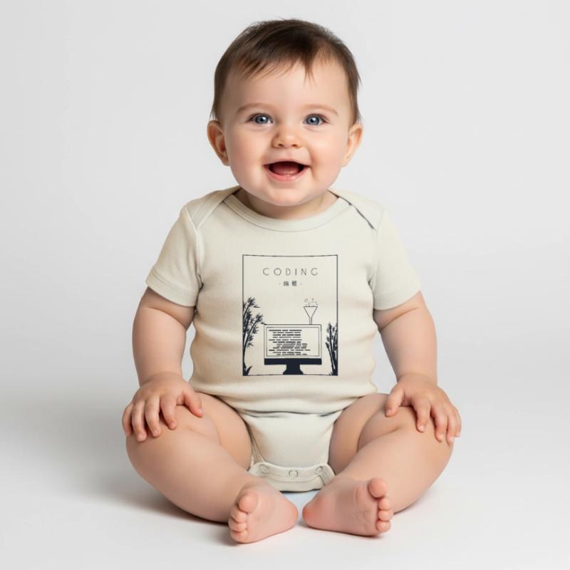 Coding Chinese Hanzi Coder Engineer Software Baby Premium short-sleeve bodysuit