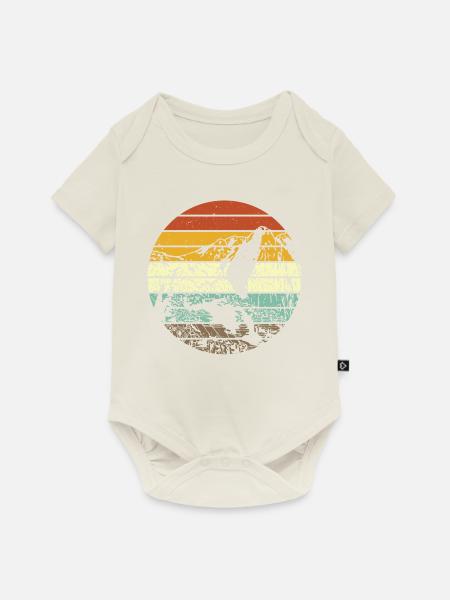 Machu Picchu Peru Inka Retro Vintage Geschenk - Baby Premium Kurzarmbody - Naturweiß
