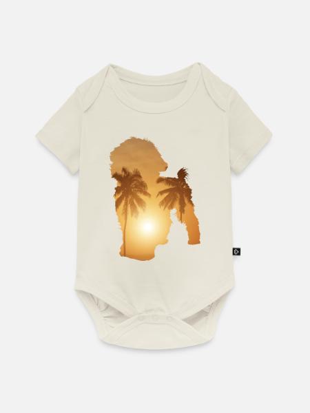 Sommerstrand - Bichon Frise - Baby Premium Kurzarmbody - Naturweiß