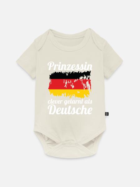 Prinzessin Deutscher Deutsches Deutschland - Baby Premium Kurzarmbody - Naturweiß