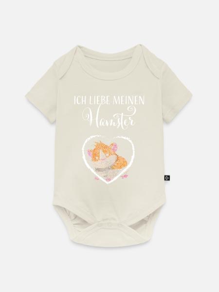 Hamsterliebe Hamster Goldhamster - Baby Premium Kurzarmbody - Naturweiß