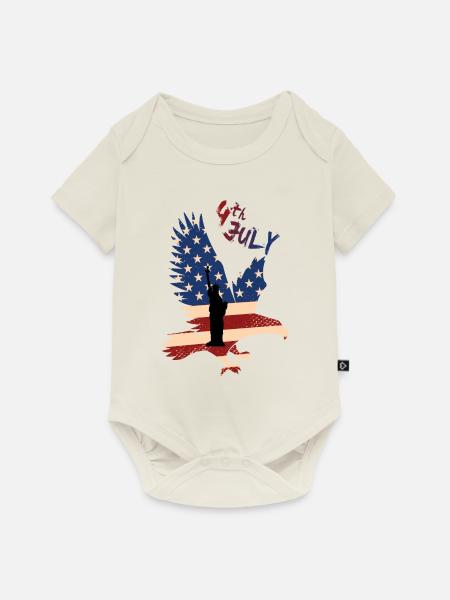 4th of July Independence Day - Baby Premium Kurzarmbody - Naturweiß